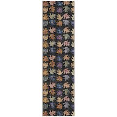 Machine Washable Indoor/Outdoor Chantille ACN2623 Black 2'3" x 7'6" Runner Rug