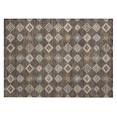 Machine Washable Indoor/Outdoor Chantille ACN2624 Brown 1'8" x 2'6" Rug