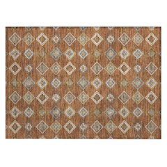 Machine Washable Indoor/Outdoor Chantille ACN2624 Orange 1'8" x 2'6" Rug