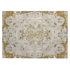 Machine Washable Indoor/Outdoor Chantille ACN2625 Brown 1'8" x 2'6" Rug
