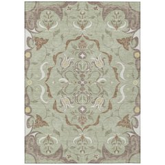 Machine Washable Indoor/Outdoor Chantille ACN2625 Green 2'6" x 3'10" Rug