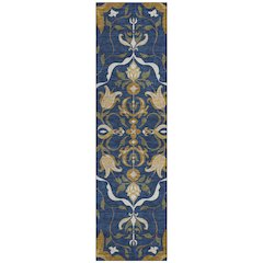 Machine Washable Indoor/Outdoor Chantille ACN2625 Blue 2'3" x 7'6" Runner Rug