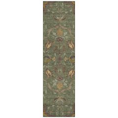 Machine Washable Indoor/Outdoor Chantille ACN2625 Green 2'3" x 7'6" Runner Rug