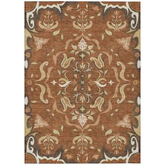 Machine Washable Indoor/Outdoor Chantille ACN2625 Orange 2'6" x 3'10" Rug