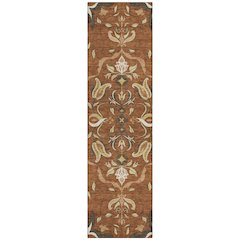 Machine Washable Indoor/Outdoor Chantille ACN2625 Orange 2'3" x 7'6" Runner Rug