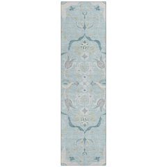 Machine Washable Indoor/Outdoor Chantille ACN2625 Blue 2'3" x 7'6" Runner Rug