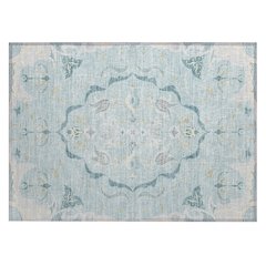 Machine Washable Indoor/Outdoor Chantille ACN2625 Blue 1'8" x 2'6" Rug