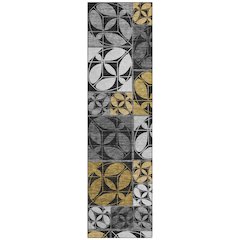 Machine Washable Indoor/Outdoor Chantille ACN2626 Black 2'3" x 7'6" Runner Rug