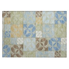 Machine Washable Indoor/Outdoor Chantille ACN2626 Green 1'8" x 2'6" Rug