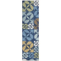 Machine Washable Indoor/Outdoor Chantille ACN2626 Blue 2'3" x 7'6" Runner Rug