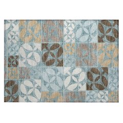 Machine Washable Indoor/Outdoor Chantille ACN2626 Teal 1'8" x 2'6" Rug