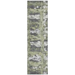 Machine Washable Indoor/Outdoor Chantille ACN2627 Green 2'3" x 7'6" Runner Rug