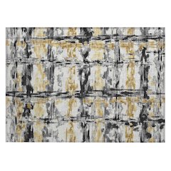 Machine Washable Indoor/Outdoor Chantille ACN2627 Gray 1'8" x 2'6" Rug