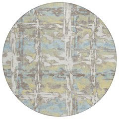 Machine Washable Indoor/Outdoor Chantille ACN2627 Ivory 8' x 8' Round Rug