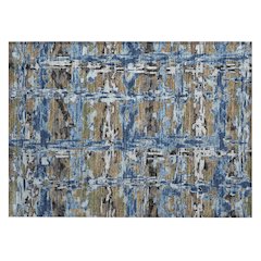 Machine Washable Indoor/Outdoor Chantille ACN2627 Blue 1'8" x 2'6" Rug