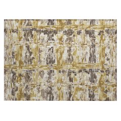 Machine Washable Indoor/Outdoor Chantille ACN2627 Gold 1'8" x 2'6" Rug