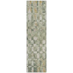 Machine Washable Indoor/Outdoor Chantille ACN2628 Green 2'3" x 7'6" Runner Rug
