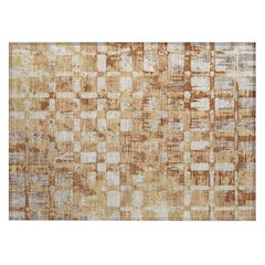 Machine Washable Indoor/Outdoor Chantille ACN2628 Orange 1'8" x 2'6" Rug