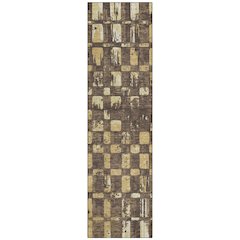 Machine Washable Indoor/Outdoor Chantille ACN2628 Brown 2'3" x 7'6" Runner Rug