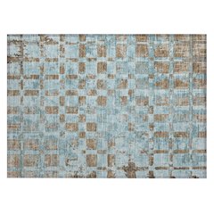 Machine Washable Indoor/Outdoor Chantille ACN2628 Teal 1'8" x 2'6" Rug