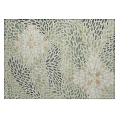 Machine Washable Indoor/Outdoor Chantille ACN2629 Green 1'8" x 2'6" Rug