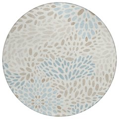 Machine Washable Indoor/Outdoor Chantille ACN2629 Ivory 8' x 8' Round Rug