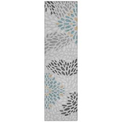 Machine Washable Indoor/Outdoor Chantille ACN2629 Gray 2'3" x 7'6" Runner Rug