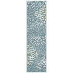Machine Washable Indoor/Outdoor Chantille ACN2629 Teal 2'3" x 7'6" Runner Rug