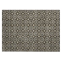 Machine Washable Indoor/Outdoor Chantille ACN2631 Black 1'8" x 2'6" Rug