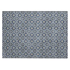 Machine Washable Indoor/Outdoor Chantille ACN2631 Blue 1'8" x 2'6" Rug
