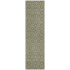 Machine Washable Indoor/Outdoor Chantille ACN2631 Green 2'3" x 7'6" Runner Rug
