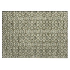 Machine Washable Indoor/Outdoor Chantille ACN2631 Green 1'8" x 2'6" Rug