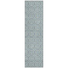 Machine Washable Indoor/Outdoor Chantille ACN2631 Blue 2'3" x 7'6" Runner Rug