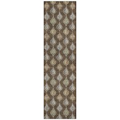 Machine Washable Indoor/Outdoor Chantille ACN2632 Brown 2'3" x 7'6" Runner Rug