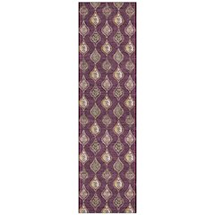 Machine Washable Indoor/Outdoor Chantille ACN2632 Purple 2'3" x 7'6" Runner Rug