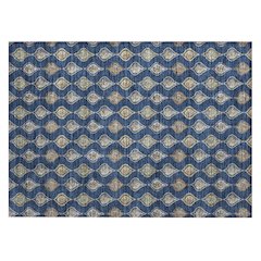 Machine Washable Indoor/Outdoor Chantille ACN2632 Blue 1'8" x 2'6" Rug