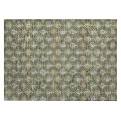 Machine Washable Indoor/Outdoor Chantille ACN2632 Green 1'8" x 2'6" Rug