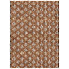 Machine Washable Indoor/Outdoor Chantille ACN2632 Orange 2'6" x 3'10" Rug