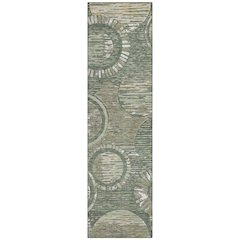 Machine Washable Indoor/Outdoor Chantille ACN2633 Green 2'3" x 7'6" Runner Rug