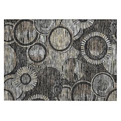 Machine Washable Indoor/Outdoor Chantille ACN2633 Black 1'8" x 2'6" Rug