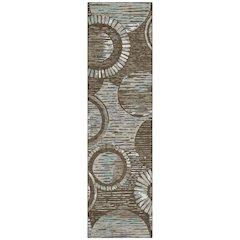 Machine Washable Indoor/Outdoor Chantille ACN2633 Brown 2'3" x 7'6" Runner Rug
