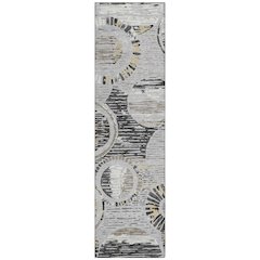 Machine Washable Indoor/Outdoor Chantille ACN2633 Gray 2'3" x 7'6" Runner Rug