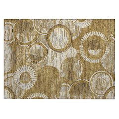 Machine Washable Indoor/Outdoor Chantille ACN2633 Gold 1'8" x 2'6" Rug