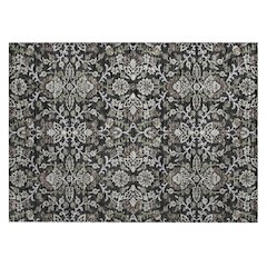 Machine Washable Indoor/Outdoor Chantille ACN2634 Black 1'8" x 2'6" Rug