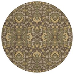 Machine Washable Indoor/Outdoor Chantille ACN2634 Brown 8' x 8' Round Rug