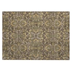 Machine Washable Indoor/Outdoor Chantille ACN2634 Brown 1'8" x 2'6" Rug