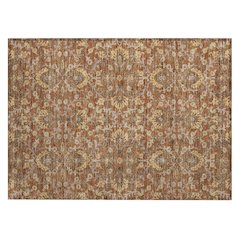 Machine Washable Indoor/Outdoor Chantille ACN2634 Orange 1'8" x 2'6" Rug