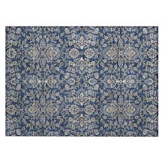 Machine Washable Indoor/Outdoor Chantille ACN2634 Blue 1'8" x 2'6" Rug