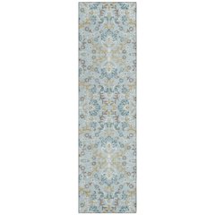 Machine Washable Indoor/Outdoor Chantille ACN2634 Blue 2'3" x 7'6" Runner Rug