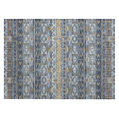 Machine Washable Indoor/Outdoor Chantille ACN2635 Blue 1'8" x 2'6" Rug
